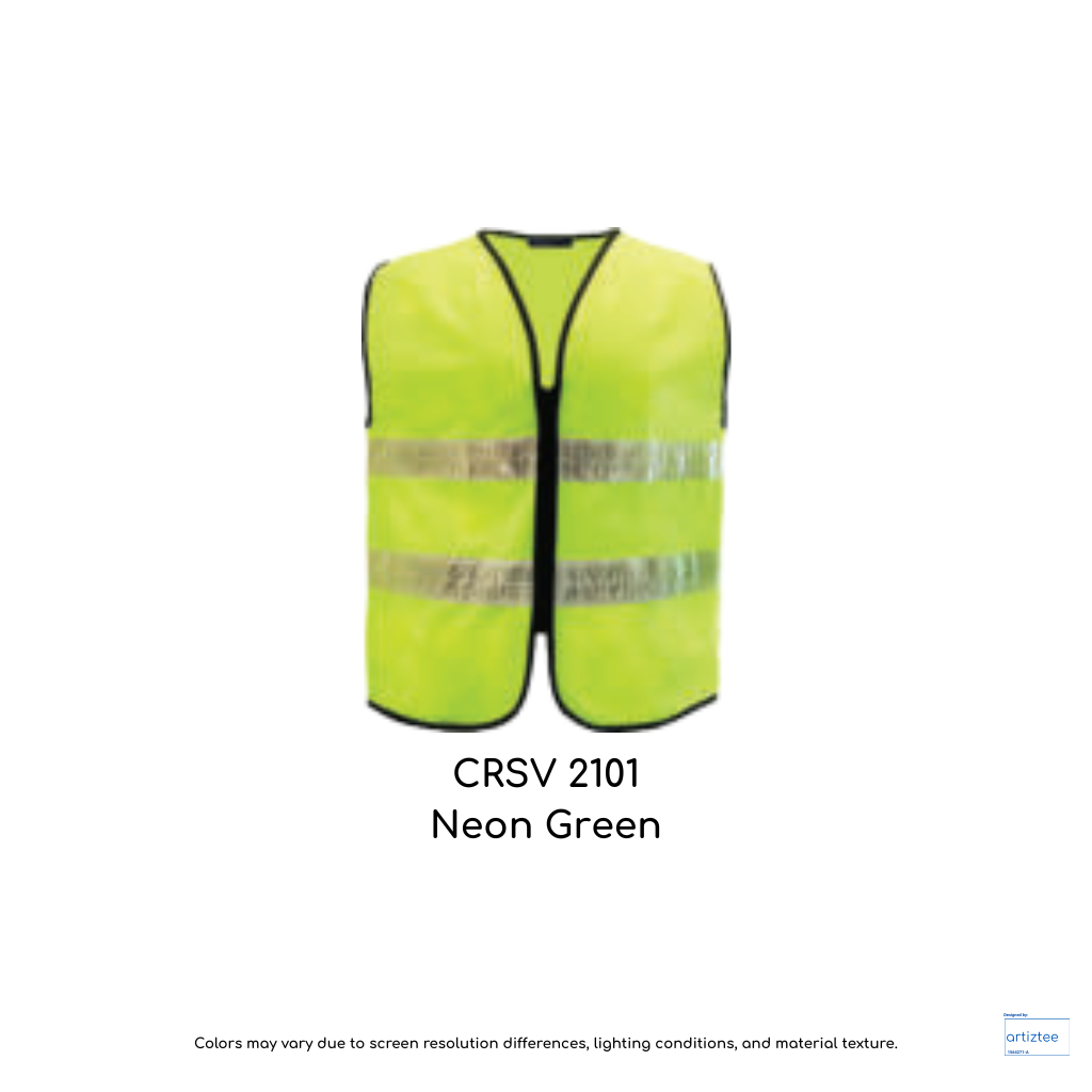 Reflective safety vest diamond 120gsm CRSV2101 neon green