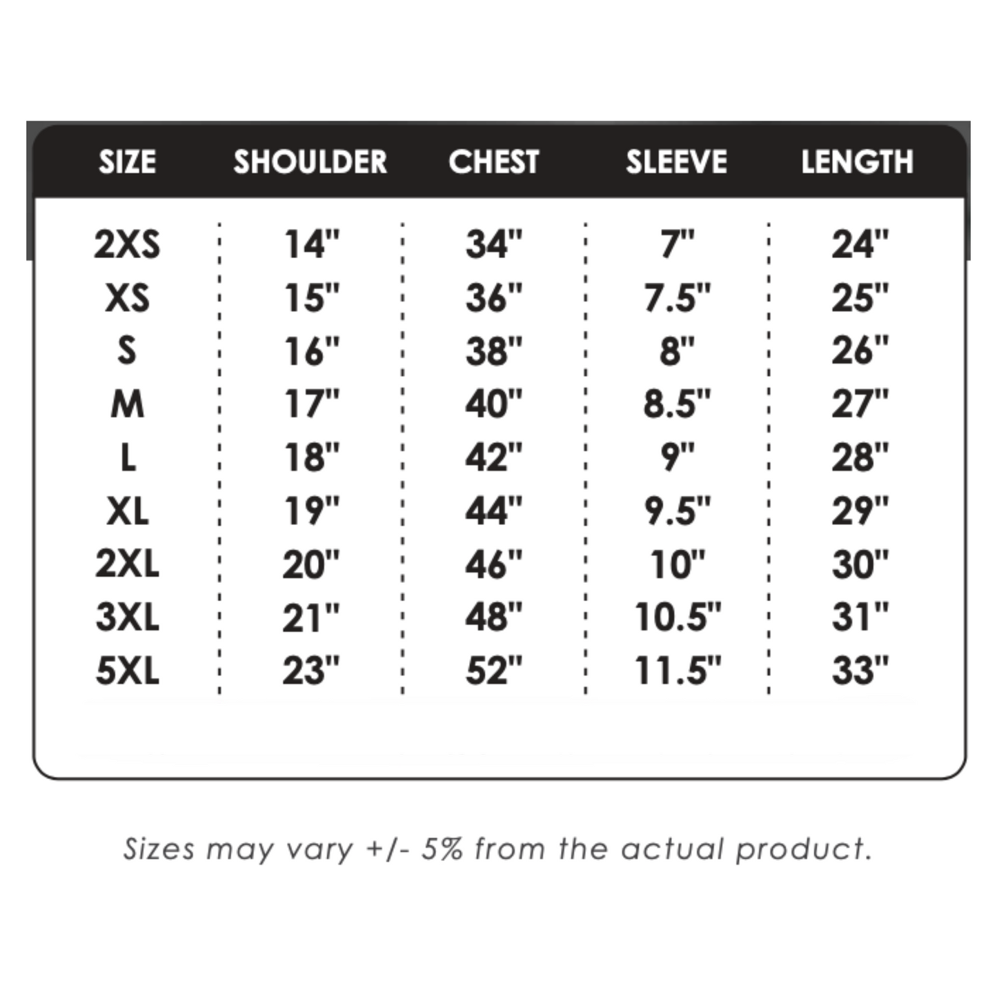 Custom T-Shirt - Unisex Comfy Cotton Size Chart | CT51