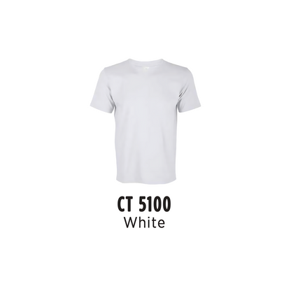 Custom T-Shirt - Unisex Comfy Cotton Short Sleeve | Plain | White | CT5100