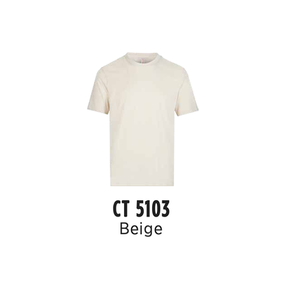 Custom T-Shirt - Unisex Comfy Cotton Short Sleeve | Plain | Beige | CT5103