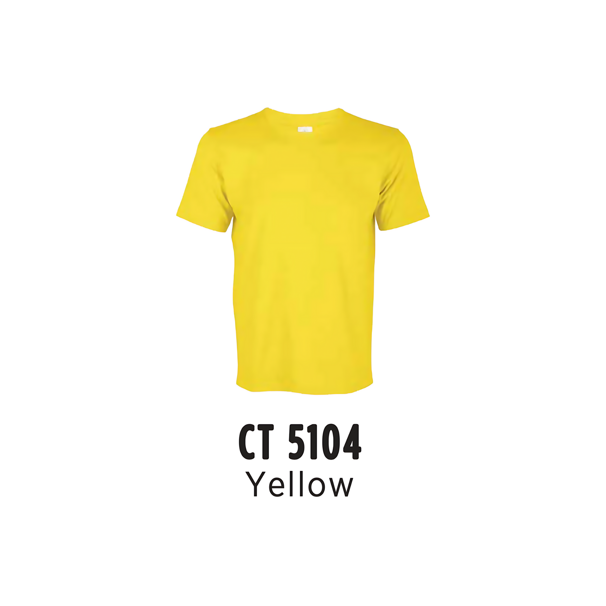 Custom T-Shirt - Unisex Comfy Cotton Short Sleeve | Plain | Yellow | CT5104