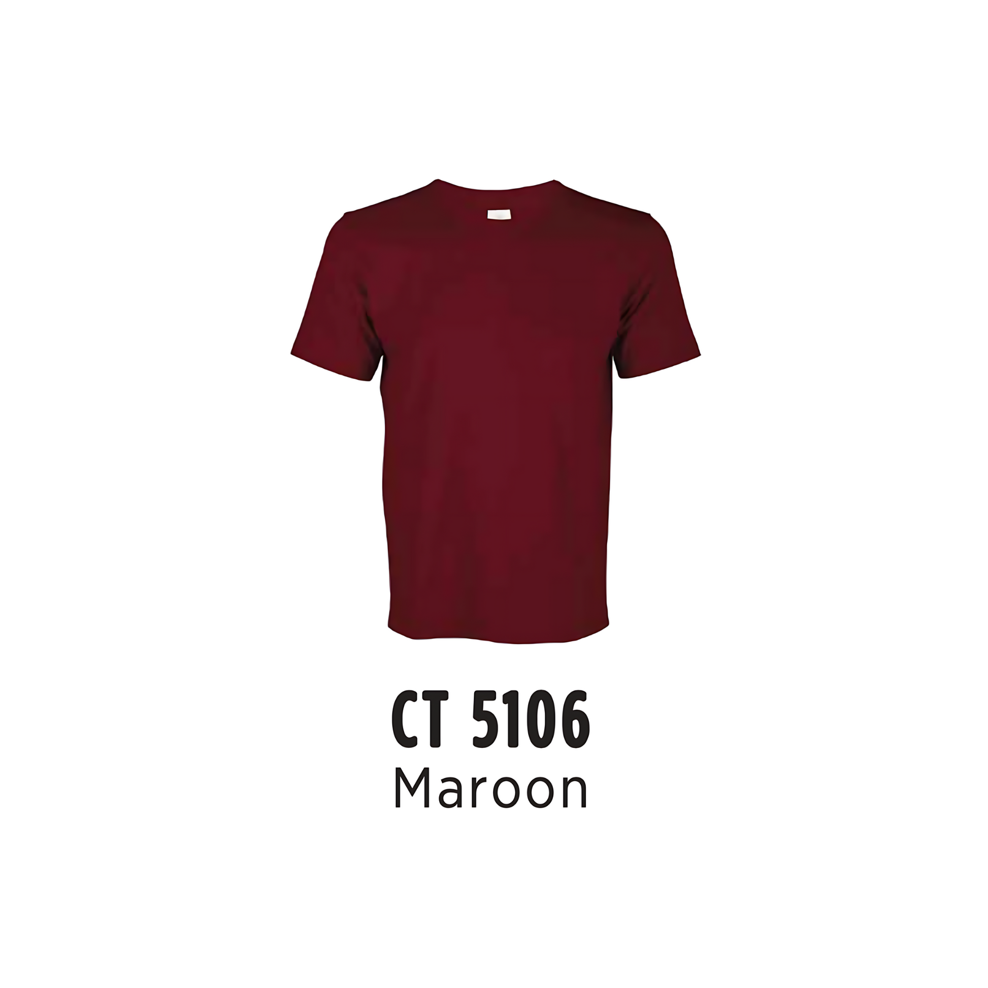 Custom T-Shirt - Unisex Comfy Cotton Short Sleeve | Plain | Maroon | CT5106