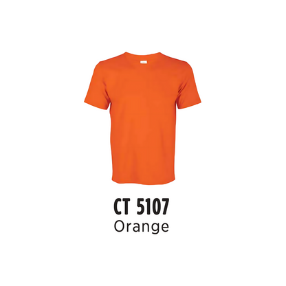 Custom T-Shirt - Unisex Comfy Cotton Short Sleeve | Plain | Orange | CT5107