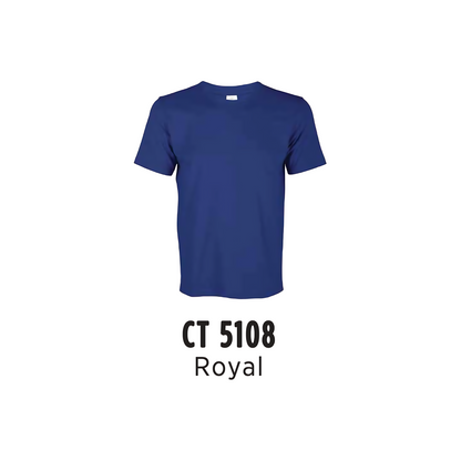 Custom T-Shirt - Unisex Comfy Cotton Short Sleeve | Plain | Royal | CT5108