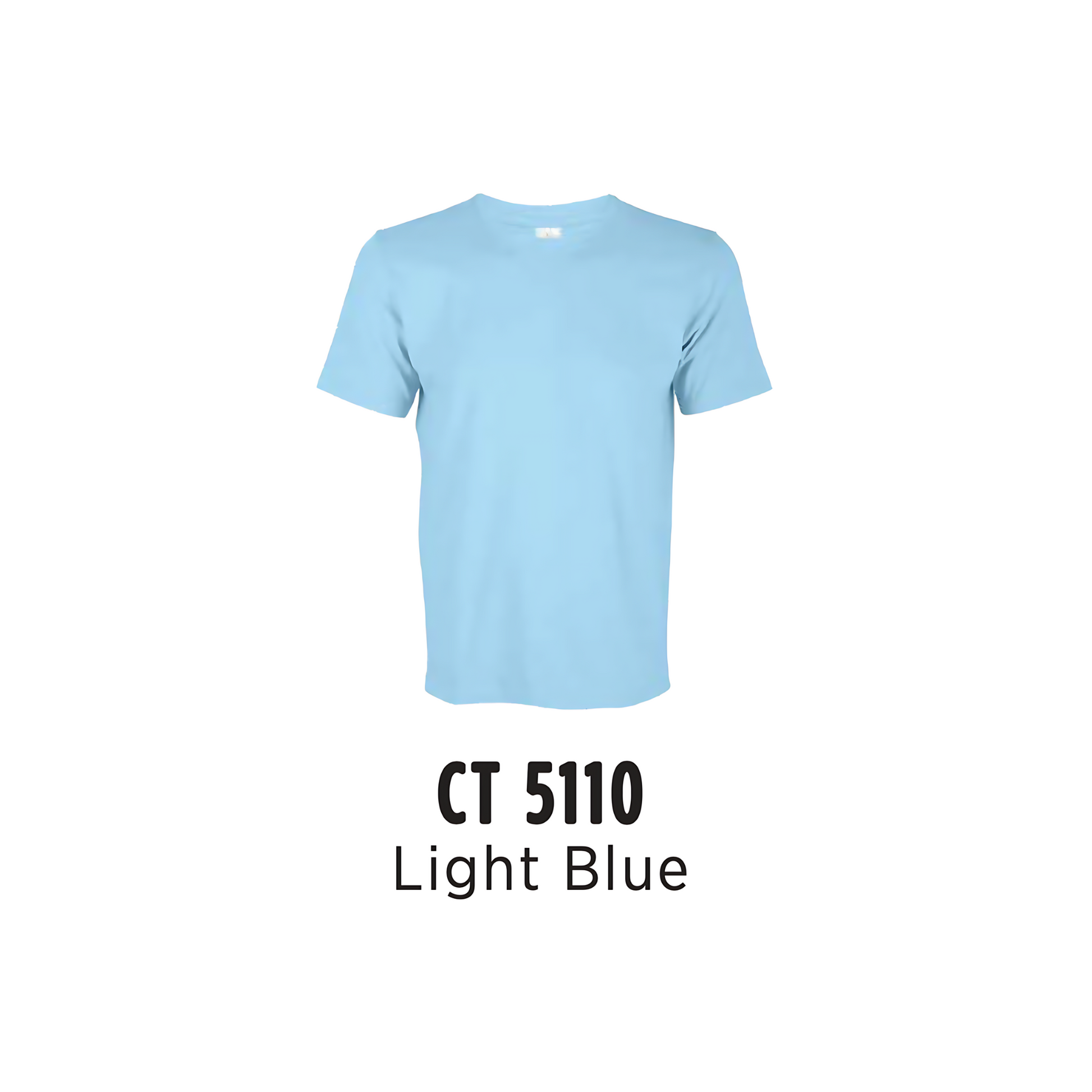 Custom T-Shirt - Unisex Comfy Cotton Short Sleeve | Plain | Light Blue | CT5110