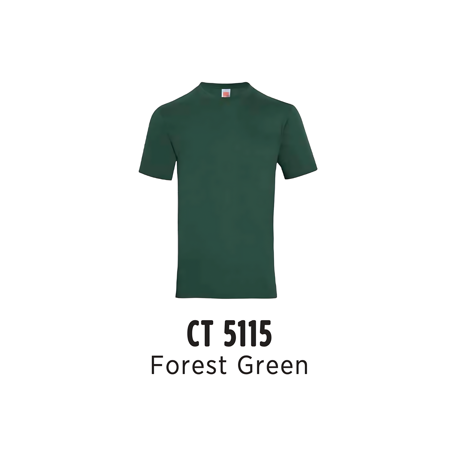 Custom T-Shirt - Unisex Comfy Cotton Short Sleeve | Plain | Forest Green | CT5115