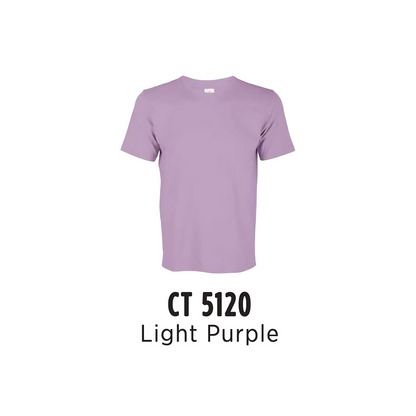 Custom T-Shirt - Unisex Comfy Cotton Short Sleeve | Plain | Light Purple | CT5120