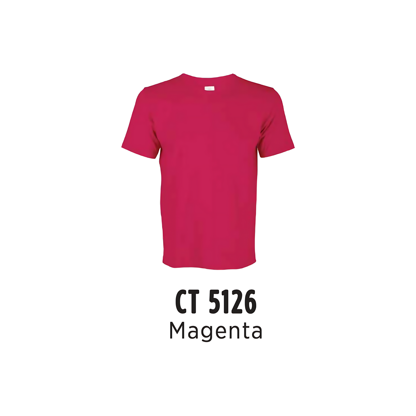 Custom T-Shirt - Unisex Comfy Cotton Short Sleeve | Plain | Magenta | CT5126