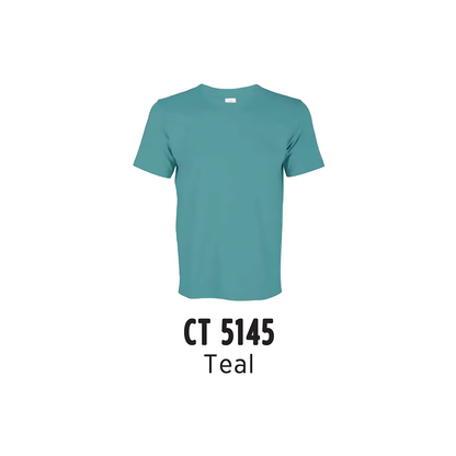 Custom T-Shirt - Unisex Comfy Cotton Short Sleeve | Plain | Teal | CT5145