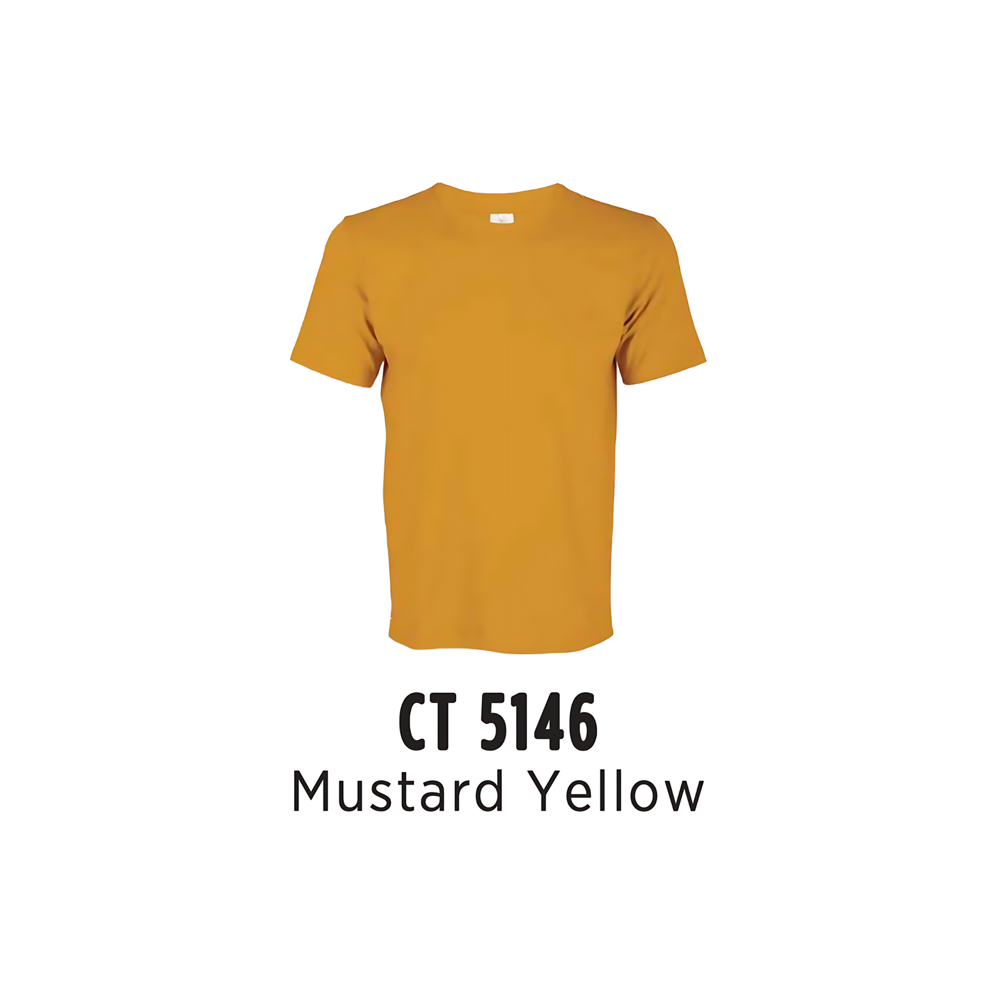 Custom T-Shirt - Unisex Comfy Cotton Short Sleeve | Plain | Mustard Yellow | CT5146