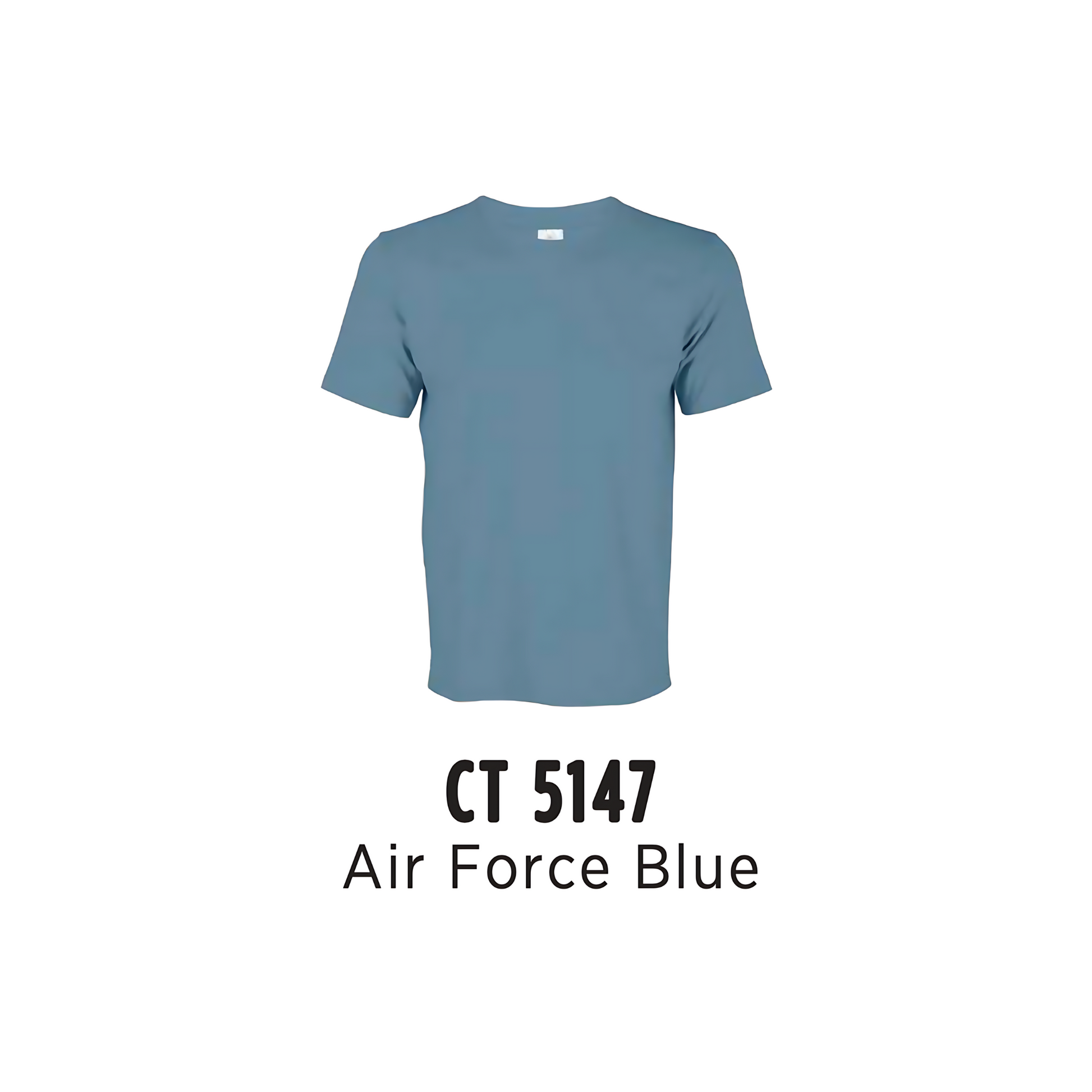 Custom T-Shirt - Unisex Comfy Cotton Short Sleeve | Plain | Air Force Blue | CT5147