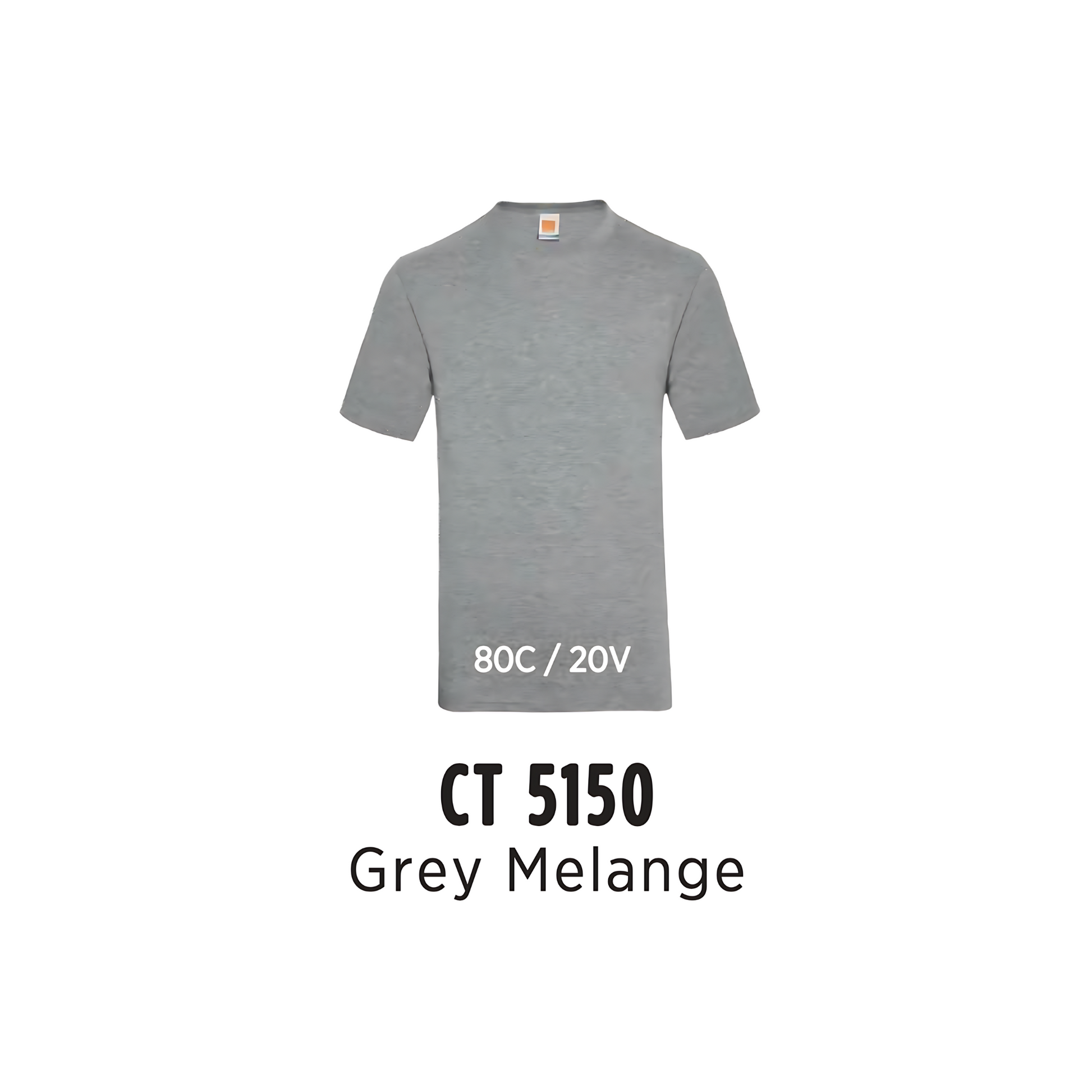 Custom T-Shirt - Unisex Comfy Cotton Short Sleeve | Plain | Grey Melange | CT5150