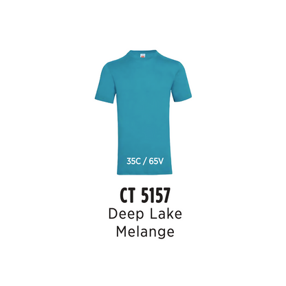 Custom T-Shirt - Unisex Comfy Cotton Short Sleeve | Plain | Deep Lake Melange | CT5157