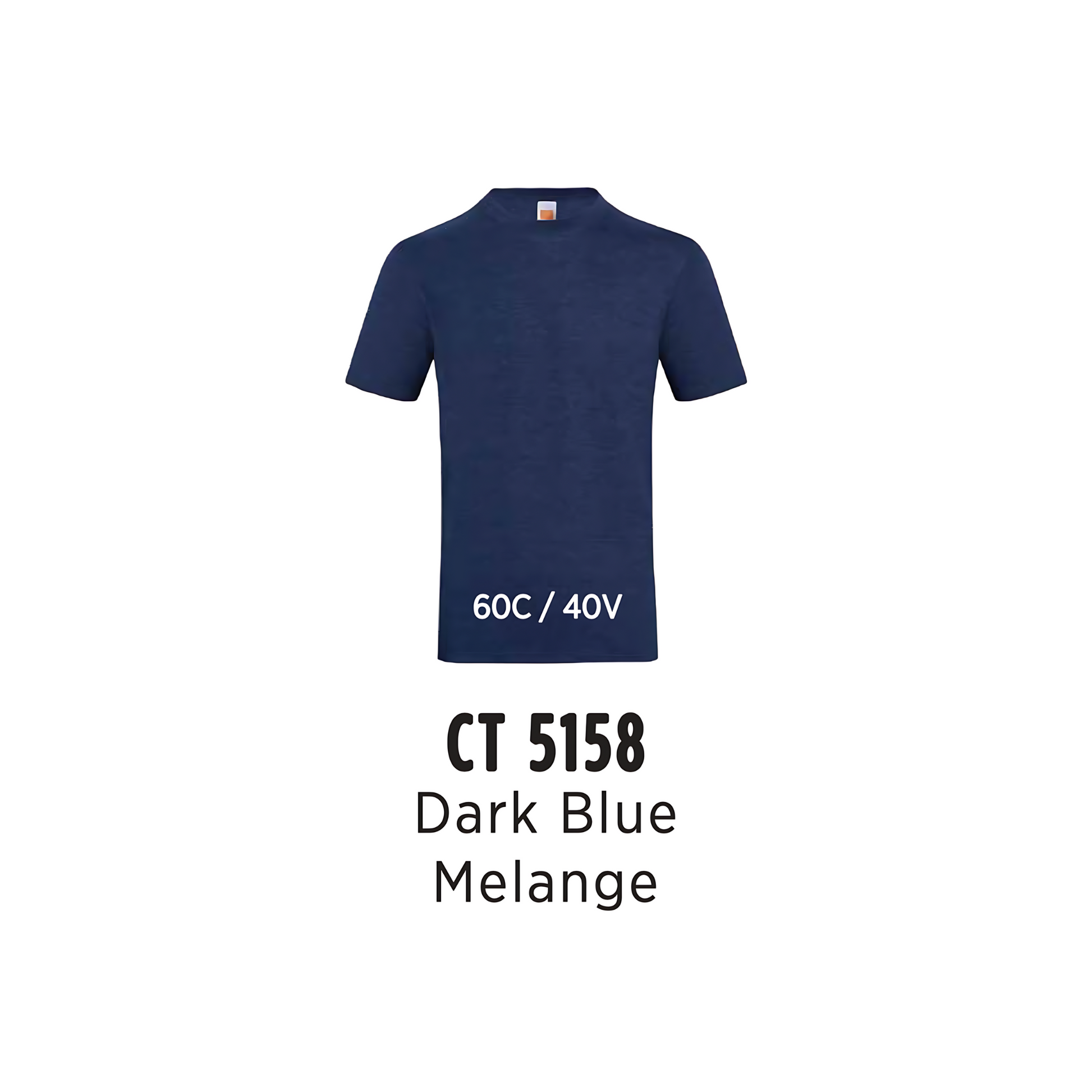 Custom T-Shirt - Unisex Comfy Cotton Short Sleeve | Plain | Dark Blue Melange | CT5158