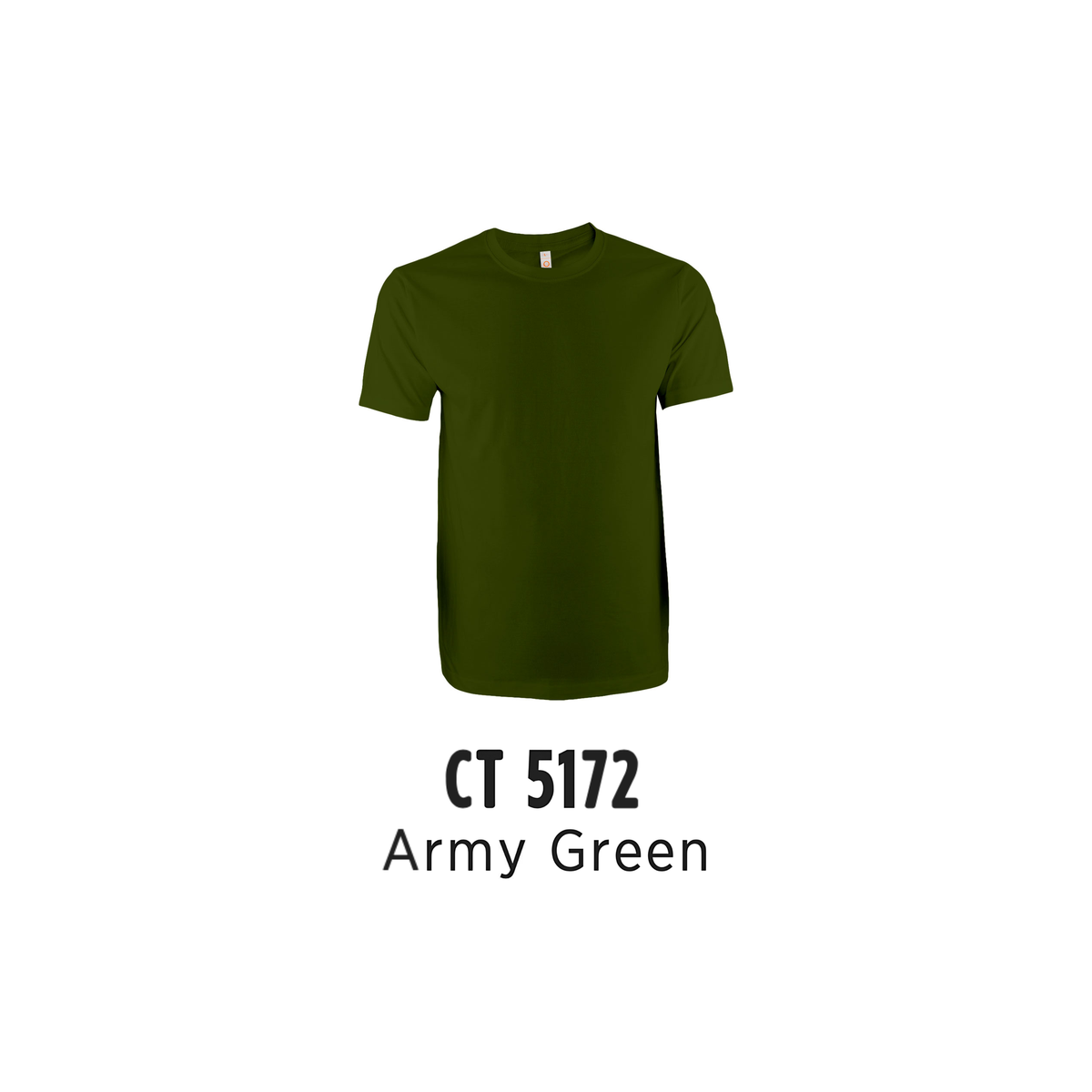 Custom T-Shirt - Unisex Comfy Cotton Short Sleeve | Plain | Army Green | CT5172