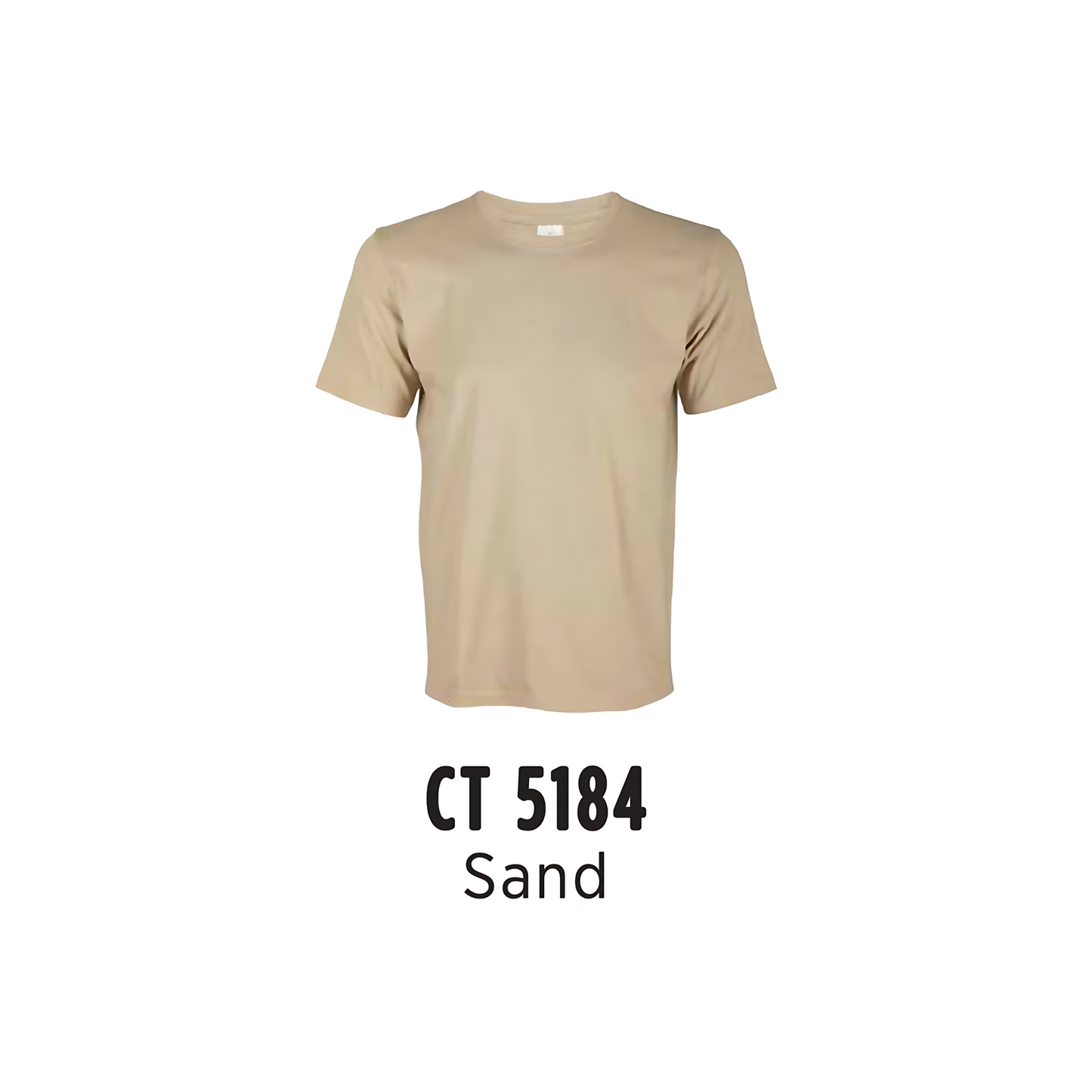 Custom T-Shirt - Unisex Comfy Cotton Short Sleeve | Plain | Sand | CT5184