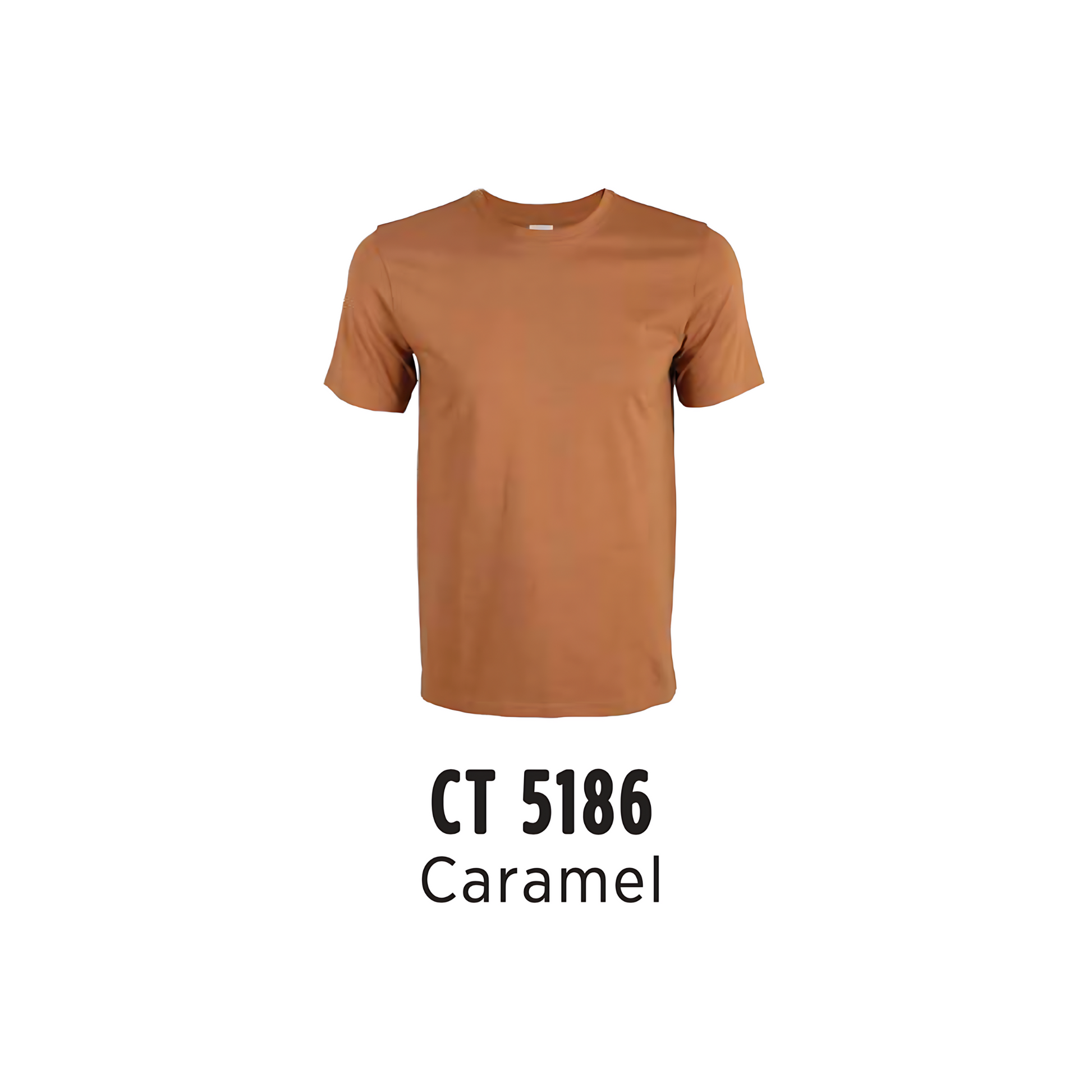 Custom T-Shirt - Unisex Comfy Cotton Short Sleeve | Plain | Caramel | CT5186