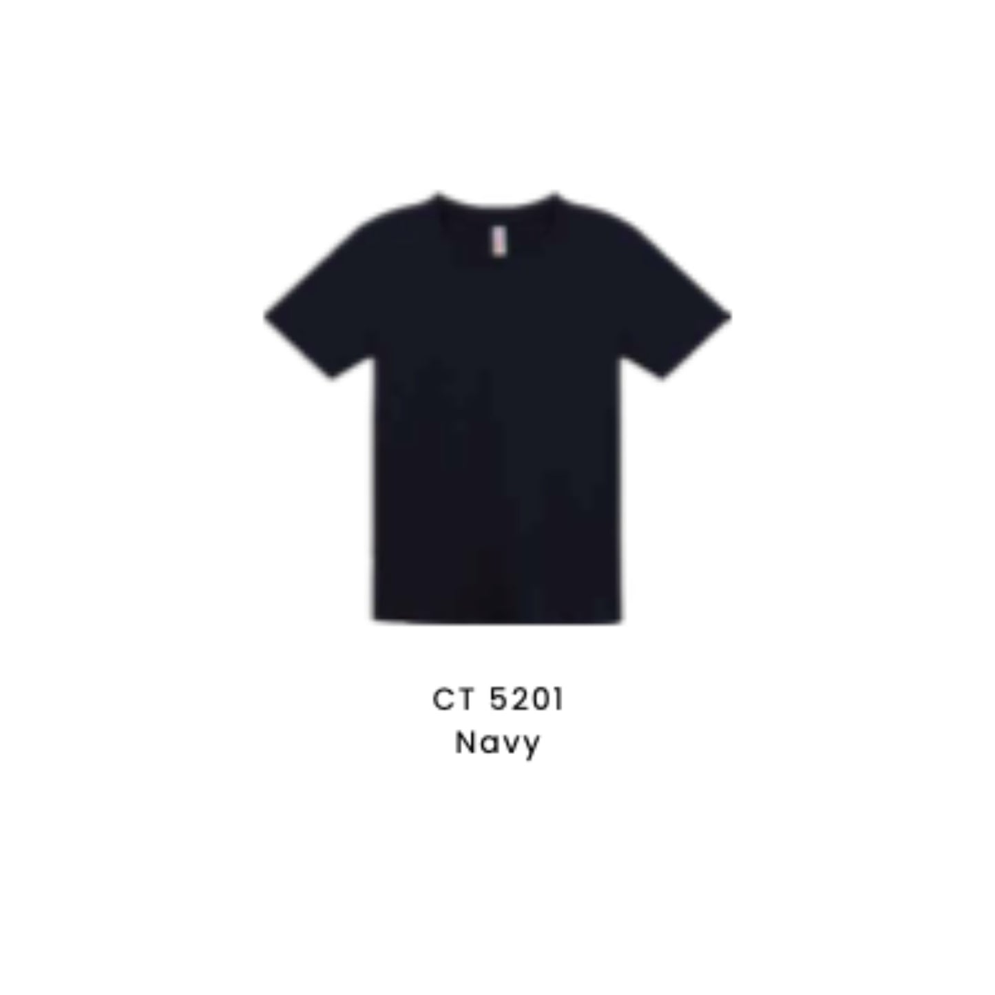 Custom T-Shirt - Kids Comfy Cotton Short Sleeve | Plain | Navy | CT5201