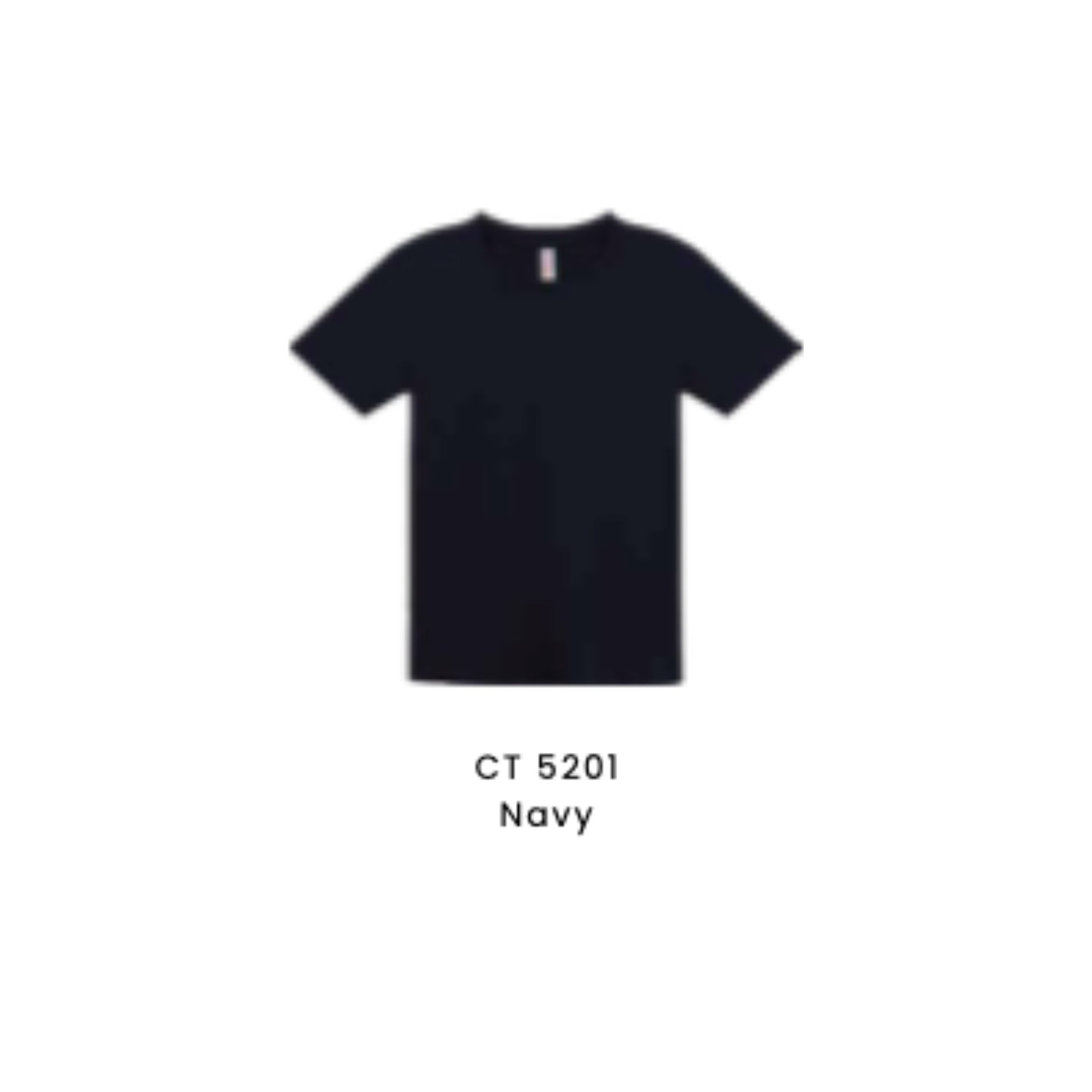 Custom T-Shirt - Kids Comfy Cotton Short Sleeve | Plain | Navy | CT5201