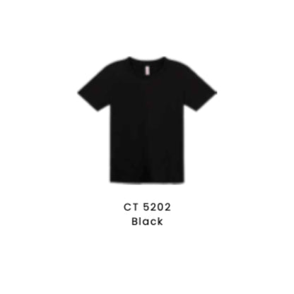Custom T-Shirt - Kids Comfy Cotton Short Sleeve | Plain | Black | CT5202