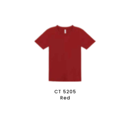 Custom T-Shirt - Kids Comfy Cotton Short Sleeve | Plain | Red | CT5205