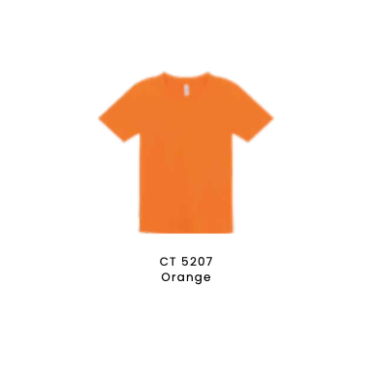 Custom T-Shirt - Kids Comfy Cotton Short Sleeve | Plain | Orange | CT5207