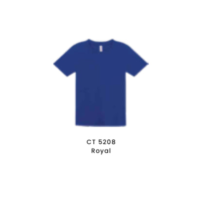 Custom T-Shirt - Kids Comfy Cotton Short Sleeve | Plain | Royal | CT5208