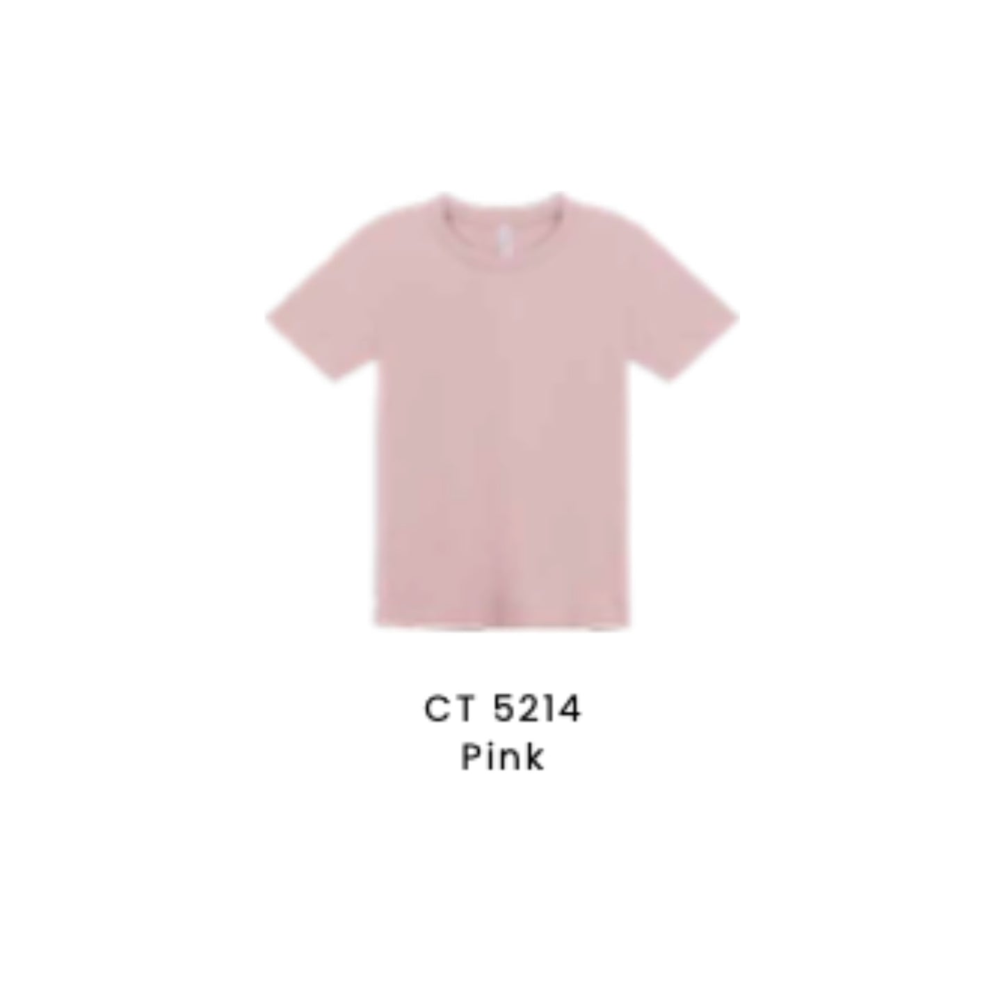 Custom T-Shirt - Kids Comfy Cotton Short Sleeve | Plain | Pink | CT5214