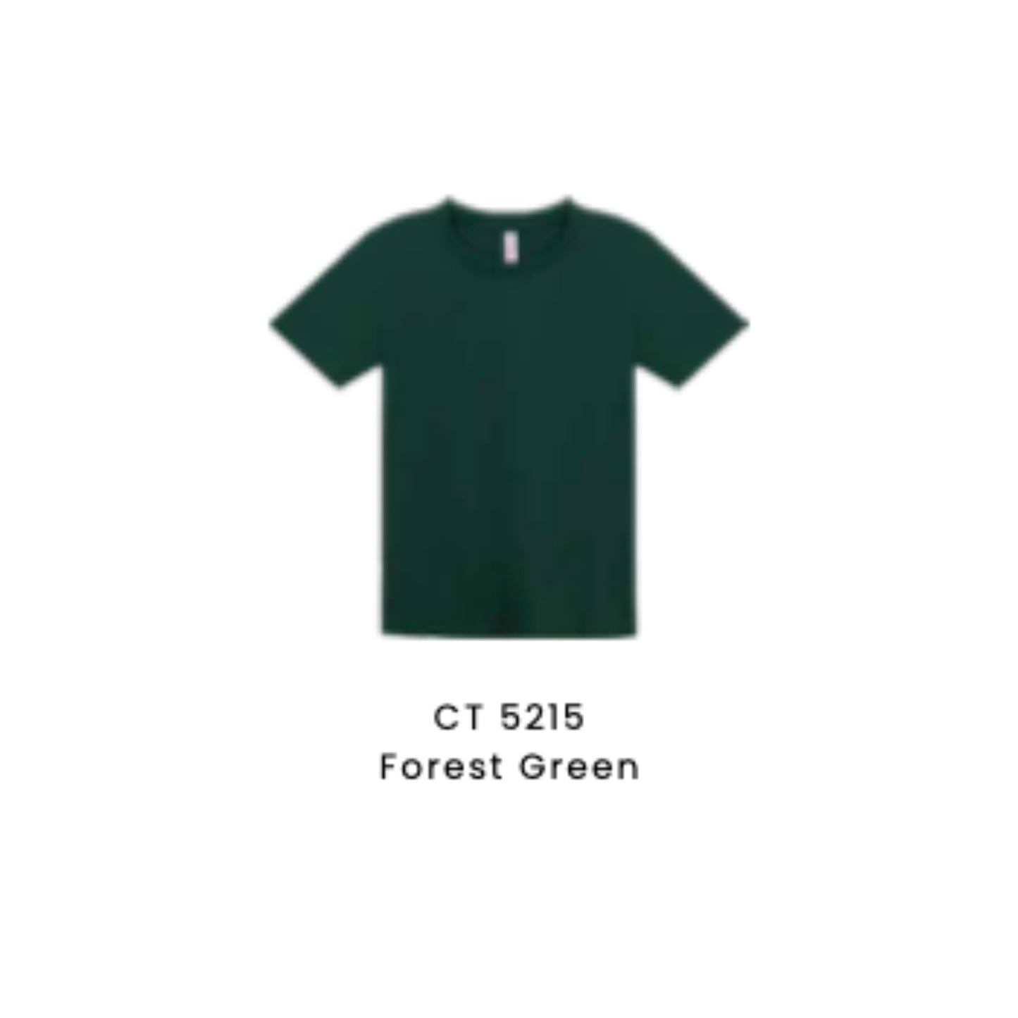 Custom T-Shirt - Kids Comfy Cotton Short Sleeve | Plain | Forest Green | CT5215