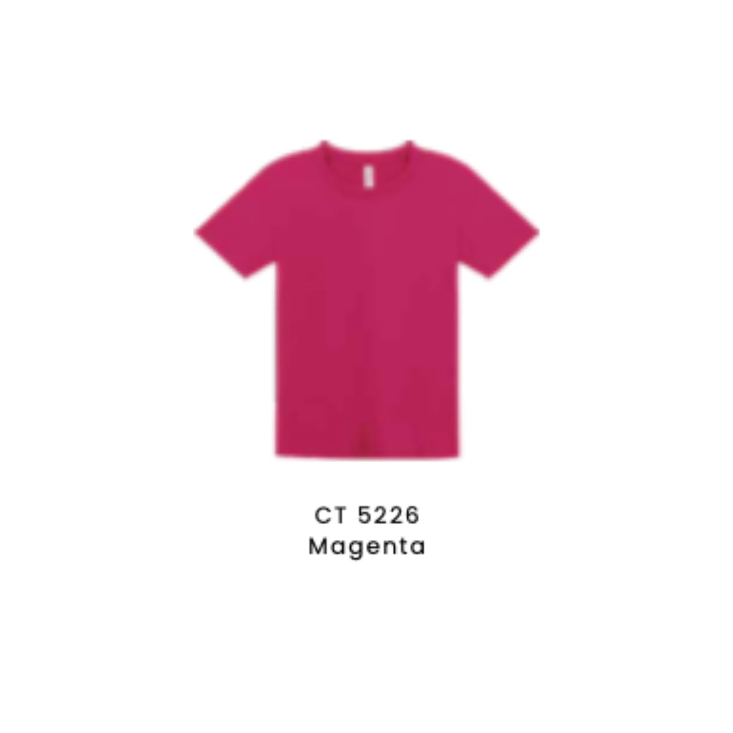 Custom T-Shirt - Kids Comfy Cotton Short Sleeve | Plain | Magenta | CT5226