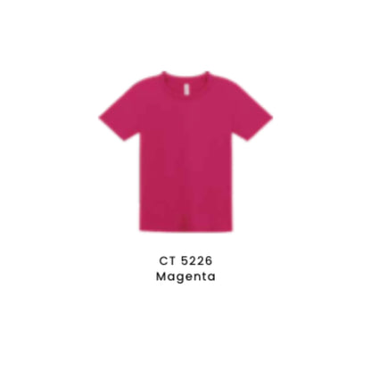 Custom T-Shirt - Kids Comfy Cotton Short Sleeve | Plain | Magenta | CT5226