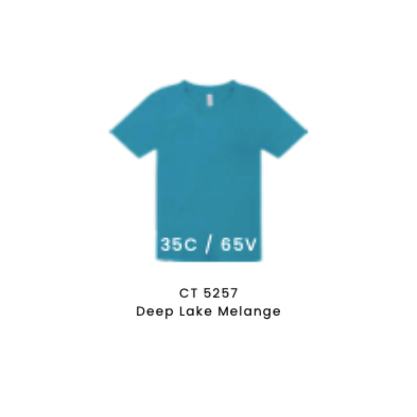 Custom T-Shirt - Kids Comfy Cotton Short Sleeve | Plain | Deep Lake Melange | CT5257