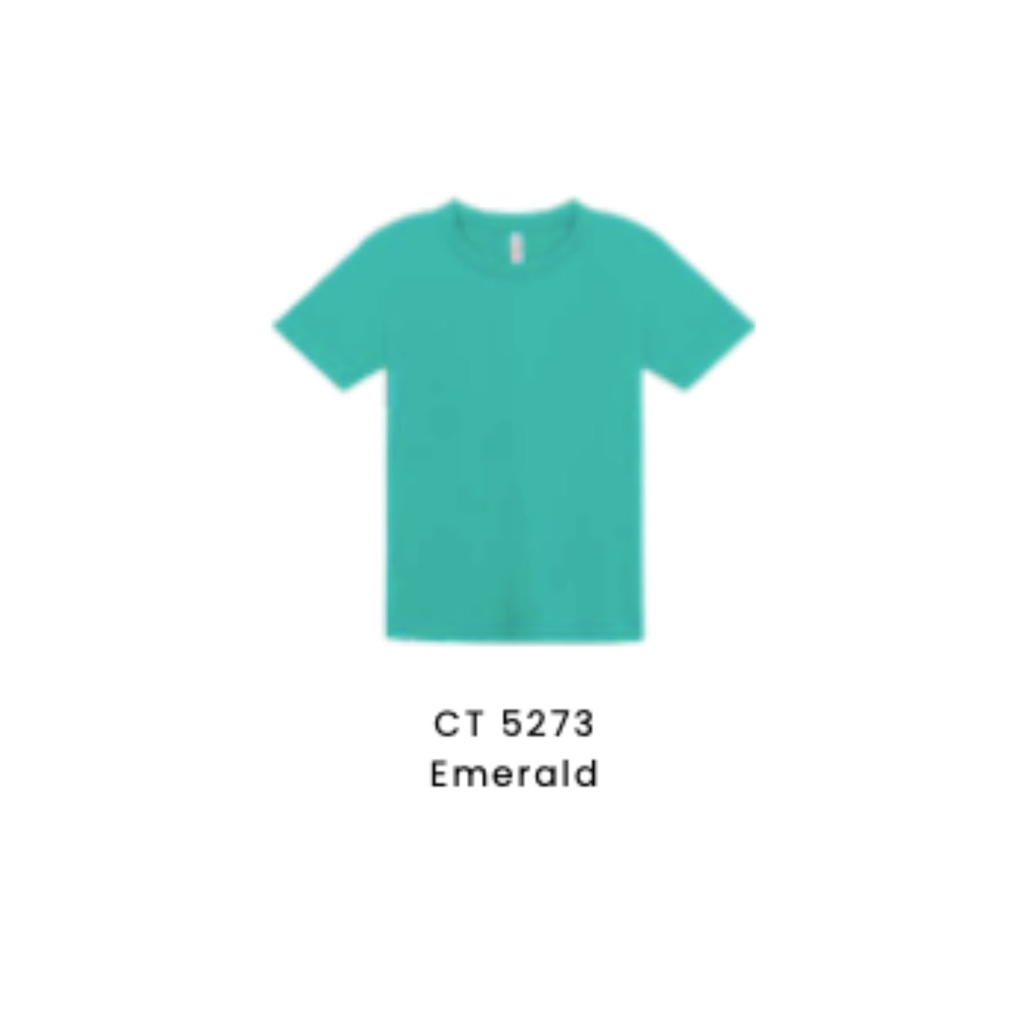 Custom T-Shirt - Kids Comfy Cotton Short Sleeve | Plain | Emerald | CT5273