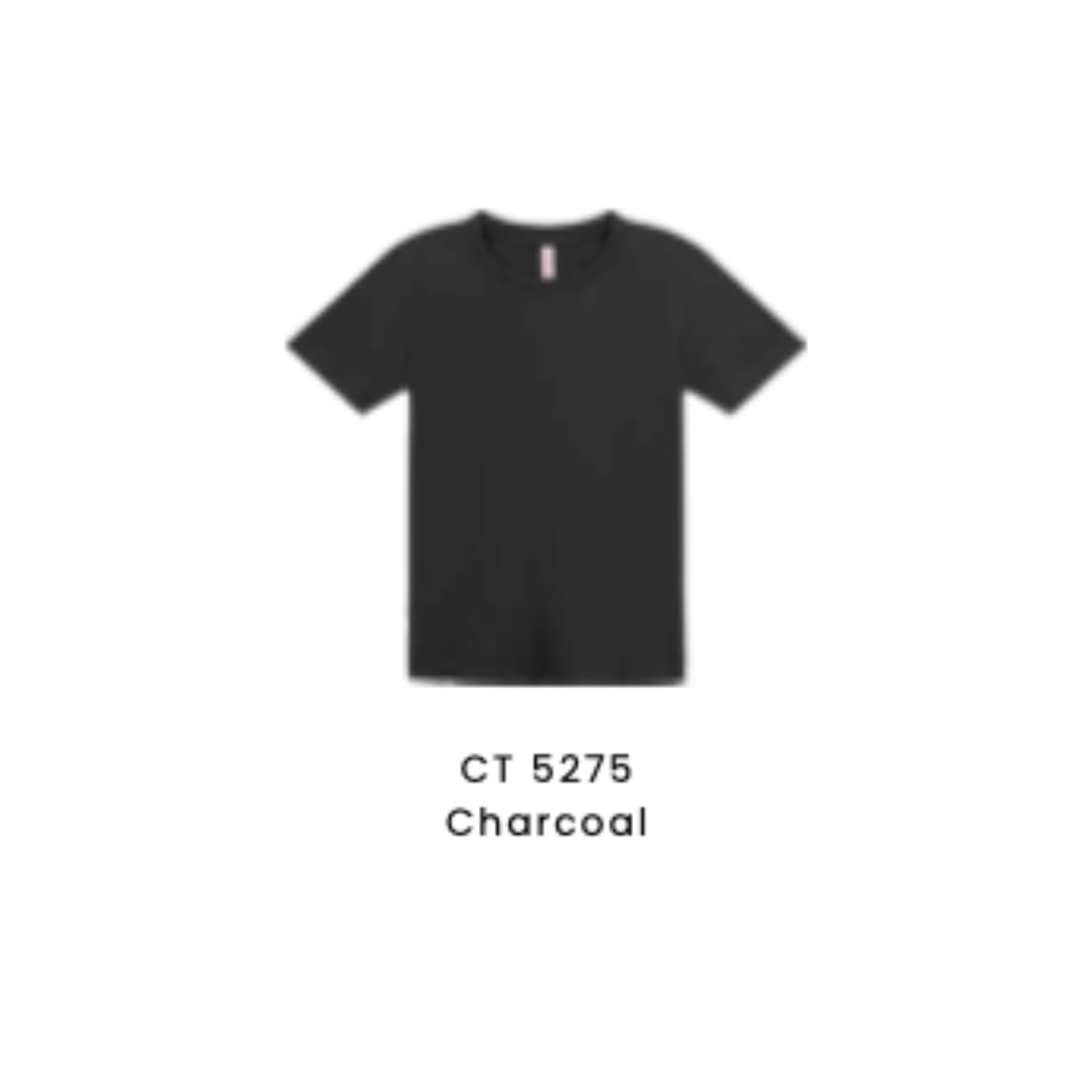 Custom T-Shirt - Kids Comfy Cotton Short Sleeve | Plain | Charcoal | CT5275