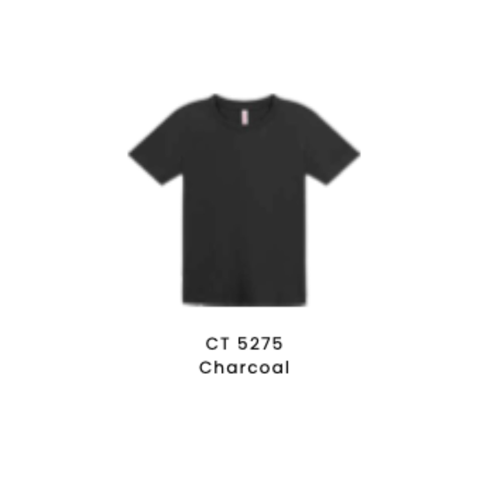 Custom T-Shirt - Kids Comfy Cotton Short Sleeve | Plain | Charcoal | CT5275