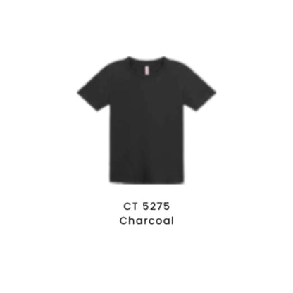 Custom T-Shirt - Kids Comfy Cotton Short Sleeve | Plain | Charcoal | CT5275