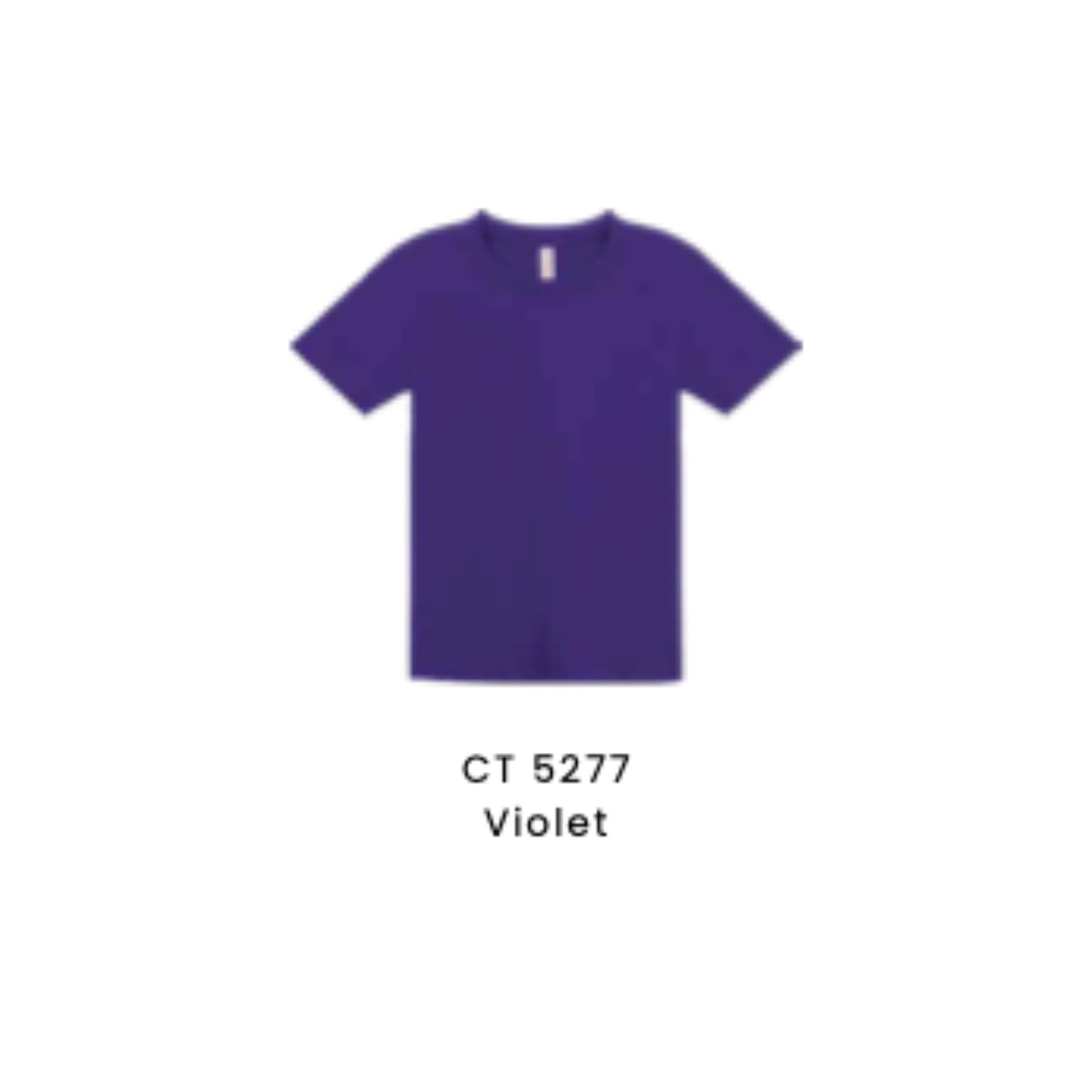 Custom T-Shirt - Kids Comfy Cotton Short Sleeve | Plain | Violet | CT5277