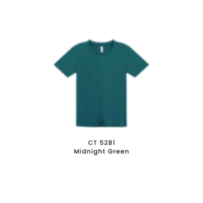 Custom T-Shirt - Kids Comfy Cotton Short Sleeve | Plain | Midnight Green | CT5281