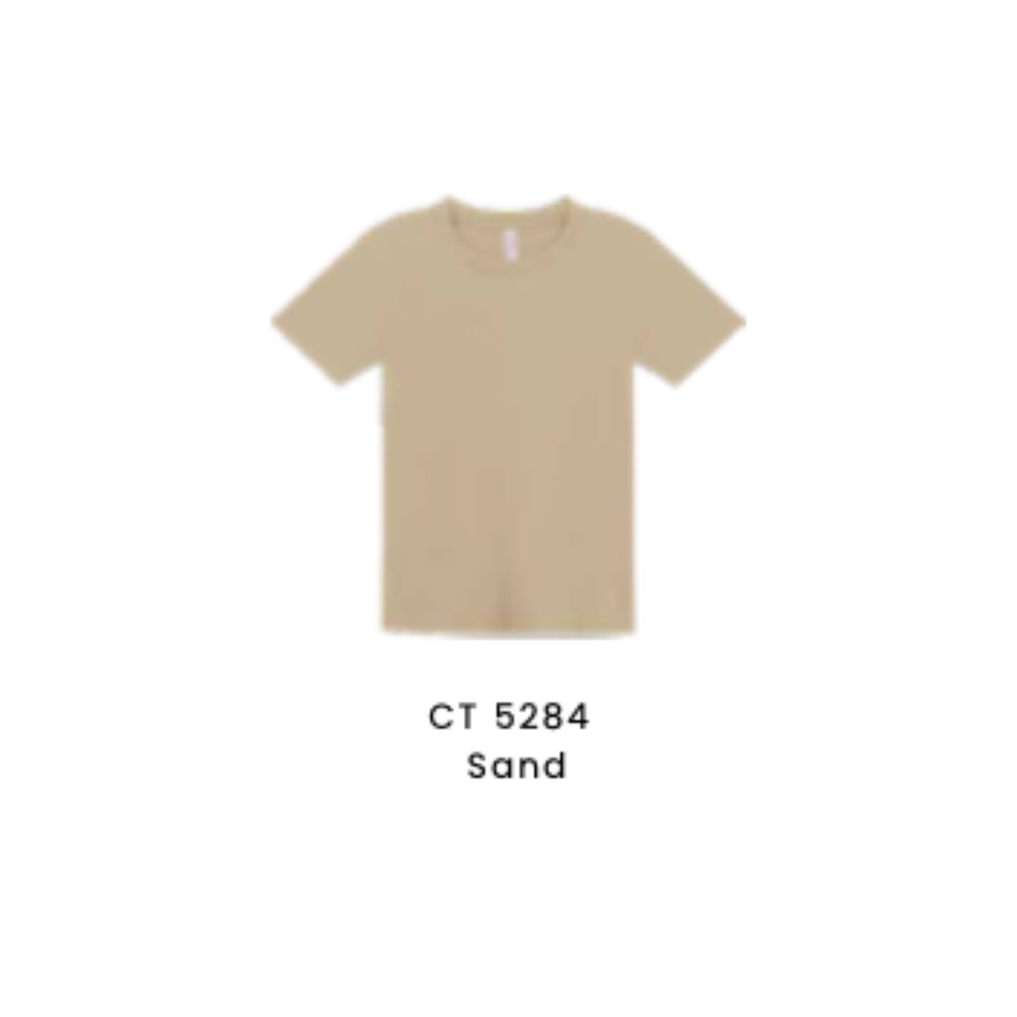 Custom T-Shirt - Kids Comfy Cotton Short Sleeve | Plain | Sand | CT5284
