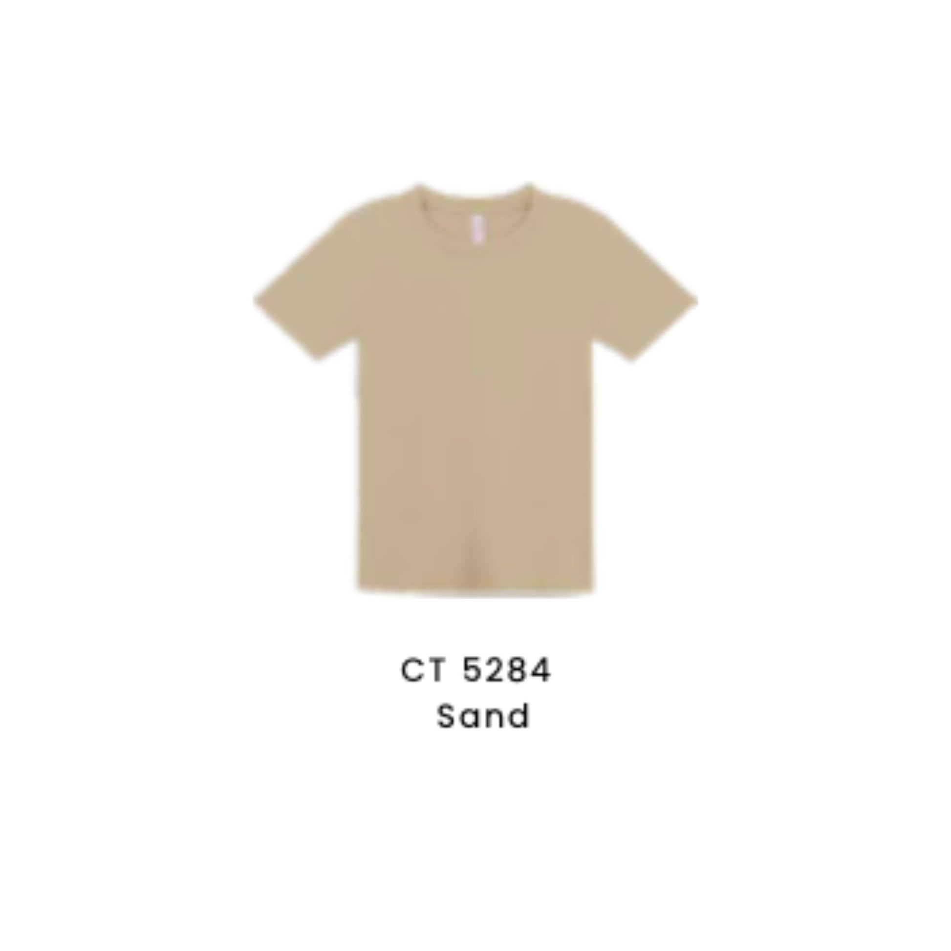 Custom T-Shirt - Kids Comfy Cotton Short Sleeve | Plain | Sand | CT5284