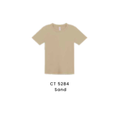 Custom T-Shirt - Kids Comfy Cotton Short Sleeve | Plain | Sand | CT5284