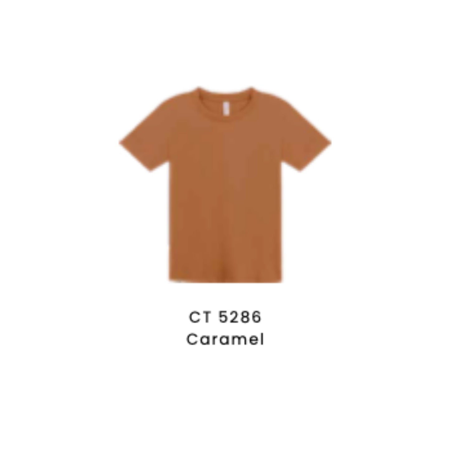 Custom T-Shirt - Kids Comfy Cotton Short Sleeve | Plain | Caramel | CT5286