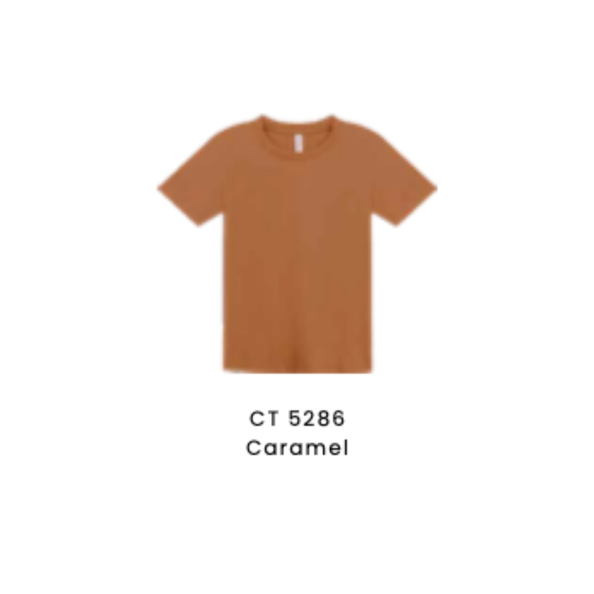 Custom T-Shirt - Kids Comfy Cotton Short Sleeve | Plain | Caramel | CT5286