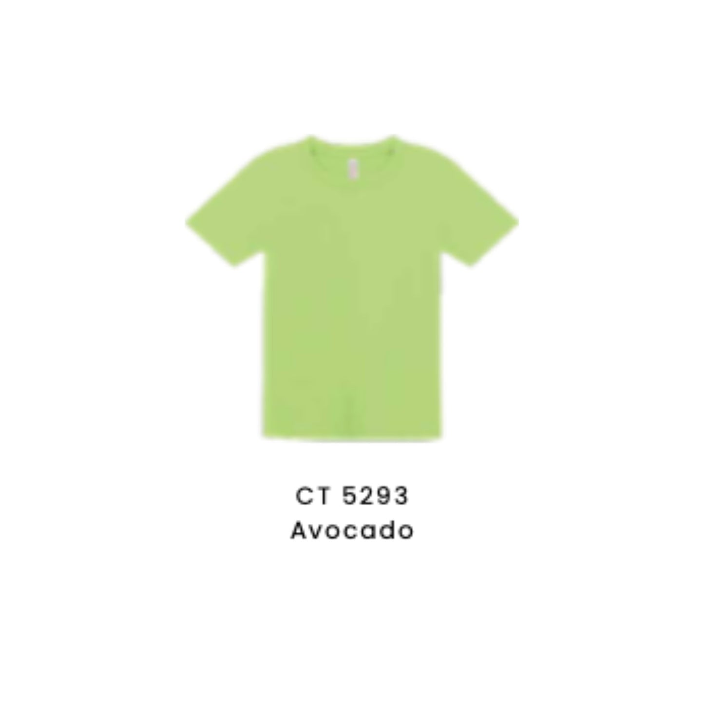 Custom T-Shirt - Kids Comfy Cotton Short Sleeve | Plain | Avocado | CT5293