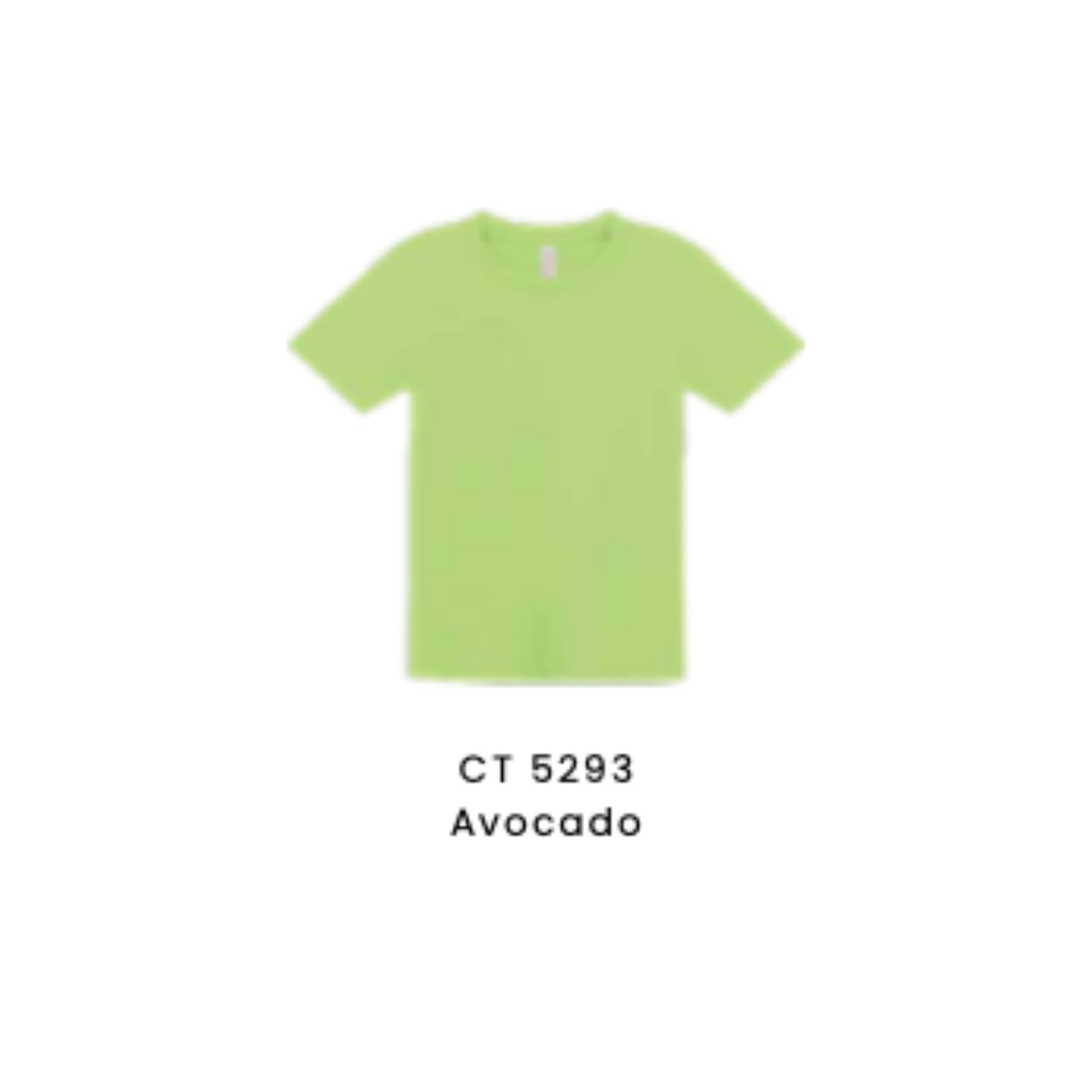 Custom T-Shirt - Kids Comfy Cotton Short Sleeve | Plain | Avocado | CT5293