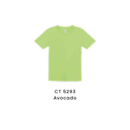 Custom T-Shirt - Kids Comfy Cotton Short Sleeve | Plain | Avocado | CT5293