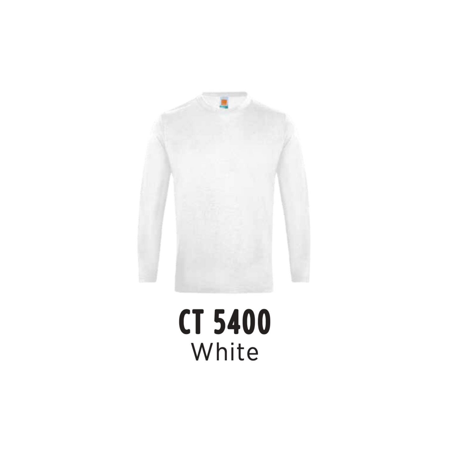 Custom T-Shirt Long Sleeve - Unisex Comfy Cotton Long Sleeve T-Shirt | Plain | White | CT5400