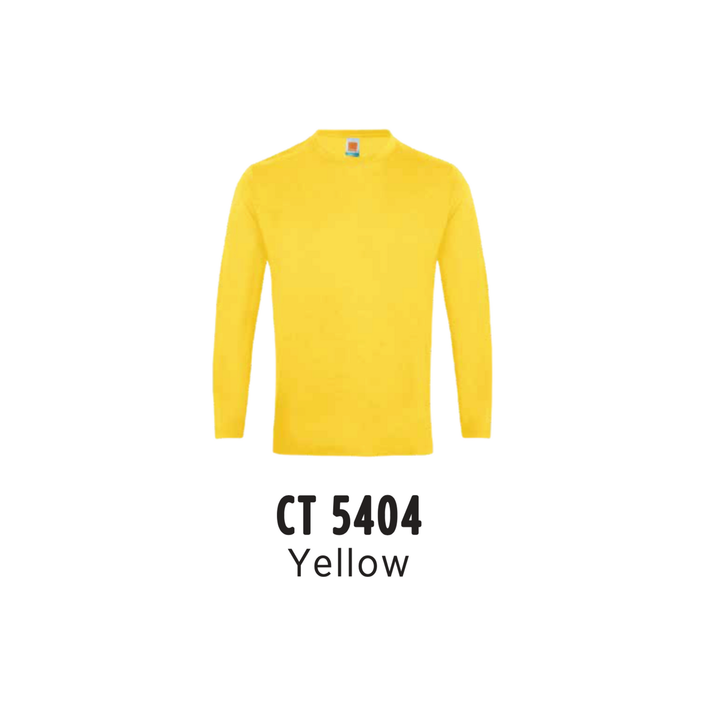 Custom T-Shirt Long Sleeve - Unisex Comfy Cotton Long Sleeve T-Shirt | Plain | Yellow | CT5404