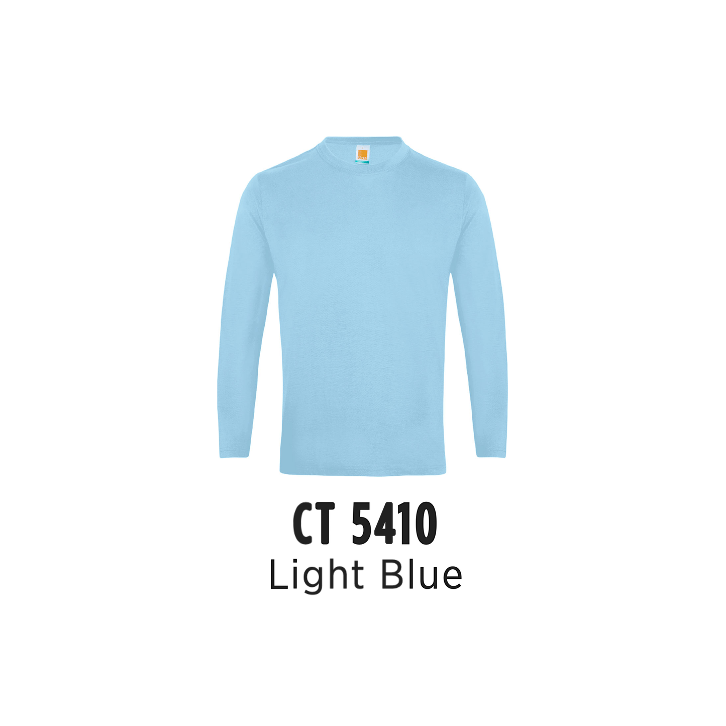 Custom T-Shirt Long Sleeve - Unisex Comfy Cotton Long Sleeve T-Shirt | Plain | Light Blue | CT5410