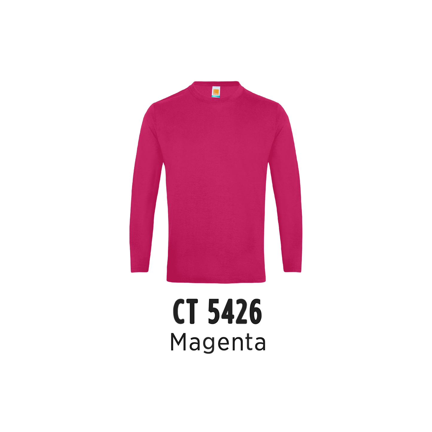 Custom T-Shirt Long Sleeve - Unisex Comfy Cotton Long Sleeve T-Shirt | Plain | Magenta | CT5426